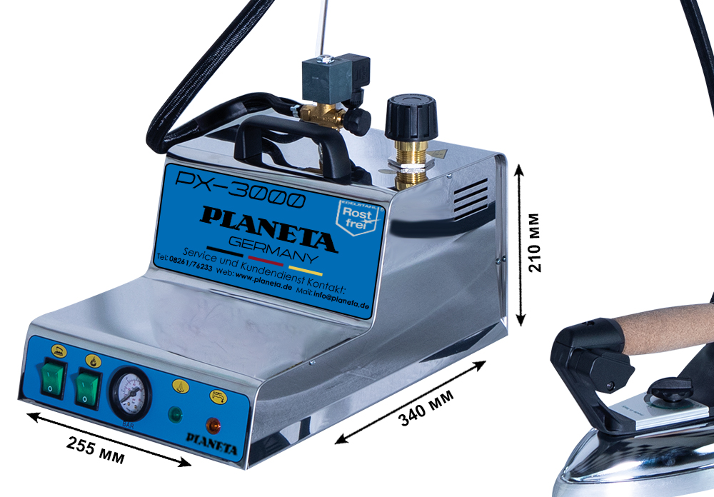 Planeta PX3000 – Profi-Dampferzeuger mit 2,3-l-Kessel, bis 8 h Dampf 3